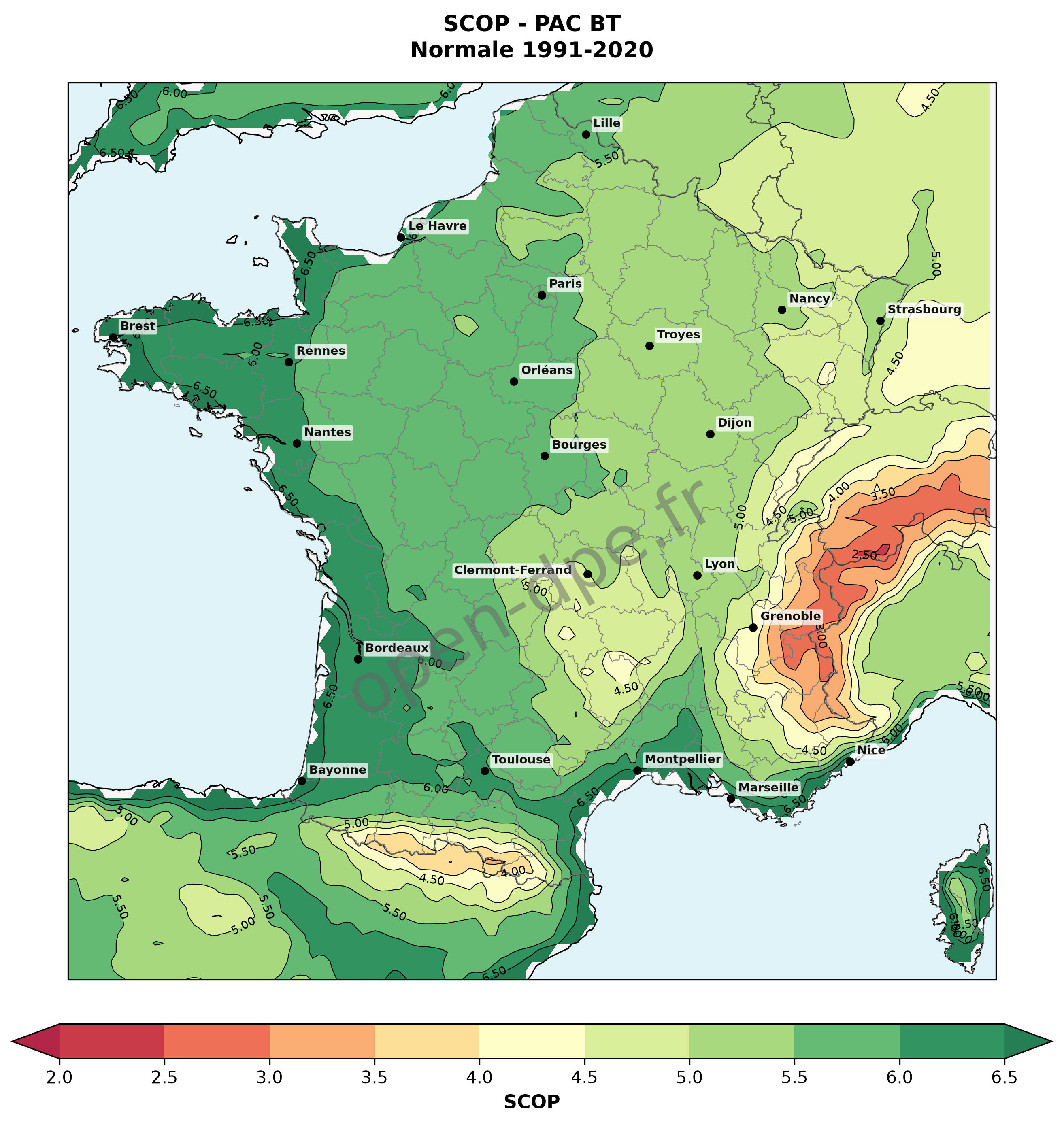 SCOP contour